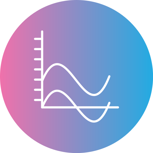 Wave chart Generic gradient fill icon