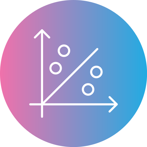 Scatter graph Generic gradient fill icon