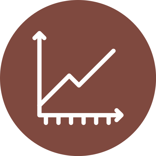 Line chart Generic color fill icon