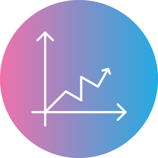 Line chart Generic gradient fill icon