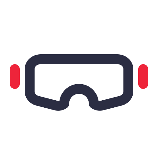Лыжные очки Generic color outline иконка