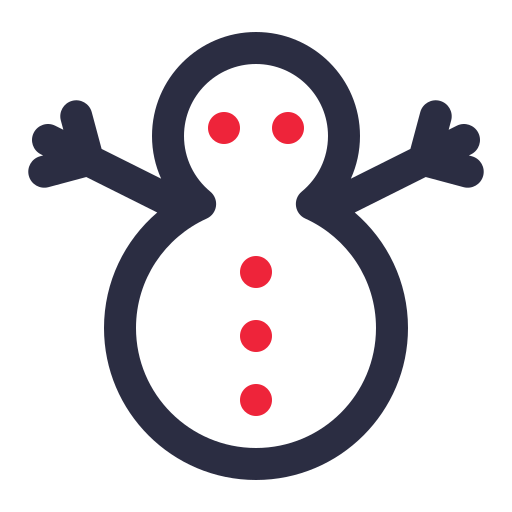 sneeuwman Generic color outline icoon