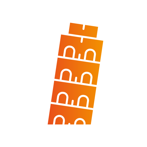 ピサの斜塔 Generic gradient fill icon