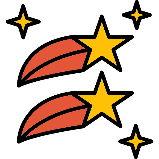 Shooting stars Generic color lineal-color icon
