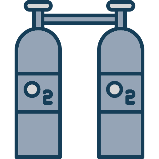 Oxygen cylinders Generic color lineal-color icon