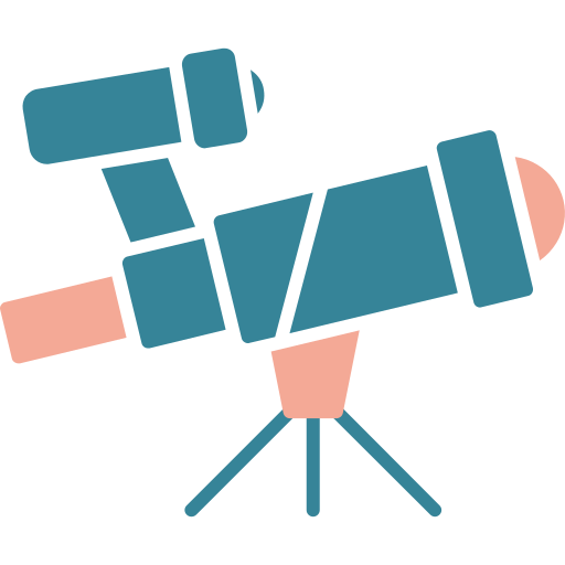 telescopio Generic color fill icona