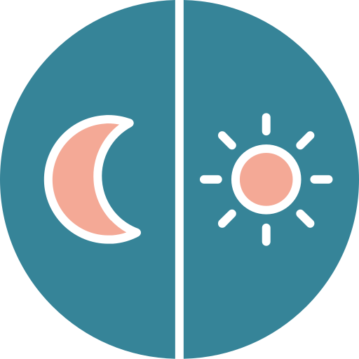 Day and night Generic color fill icon