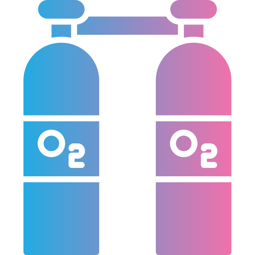 Oxygen cylinders Generic gradient fill icon