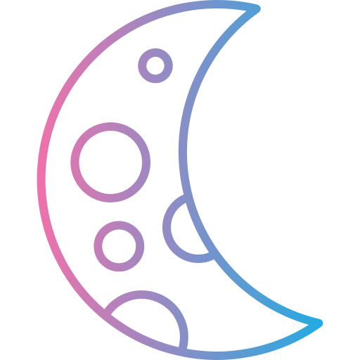 Crescent moon Generic gradient outline icon