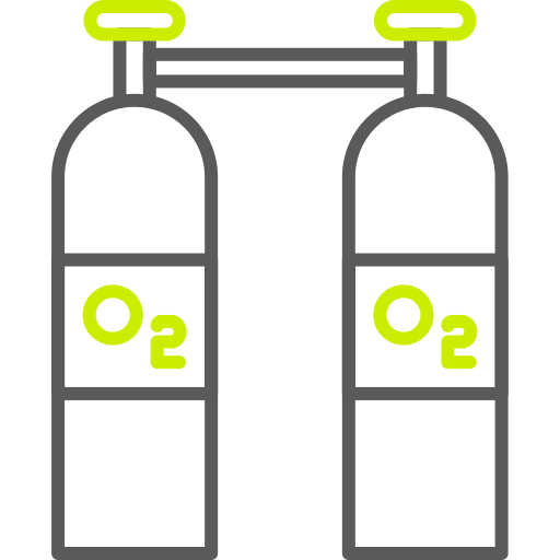 Oxygen cylinders Generic color outline icon