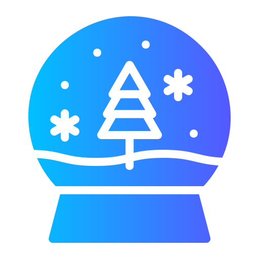 globo di neve Generic gradient fill icona