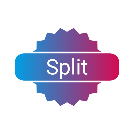 Split Generic gradient fill icon