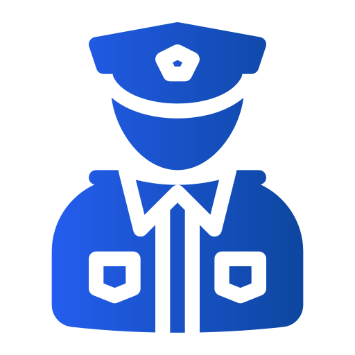 Полиция Generic gradient fill иконка