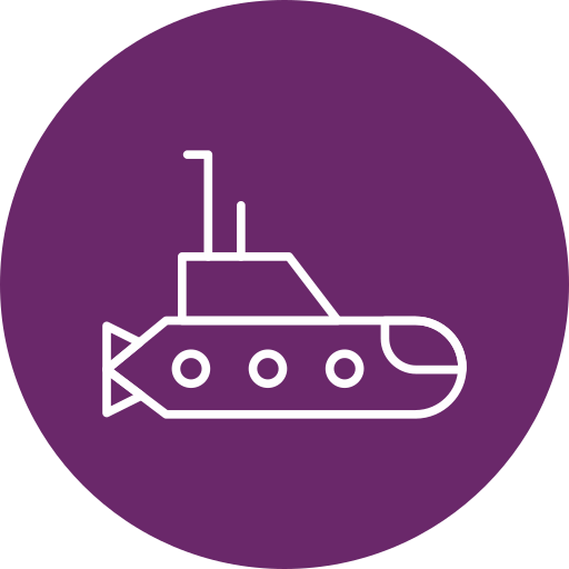 Подводная лодка Generic color fill иконка