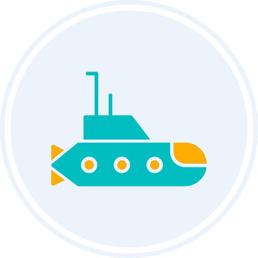 잠수함 Generic color fill icon