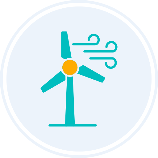 windmolens Generic color fill icoon