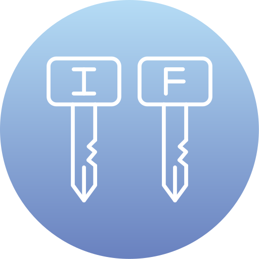 Foreign key Generic gradient fill icon