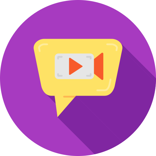 chatta video Generic color fill icona