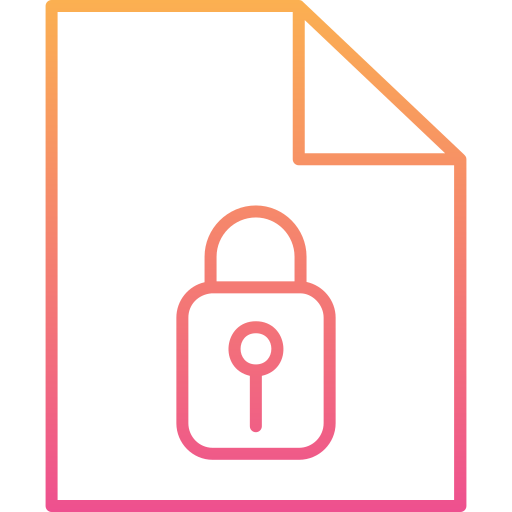 Data security Generic gradient outline icon