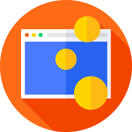 웹 사이트 Flat Circular Flat icon