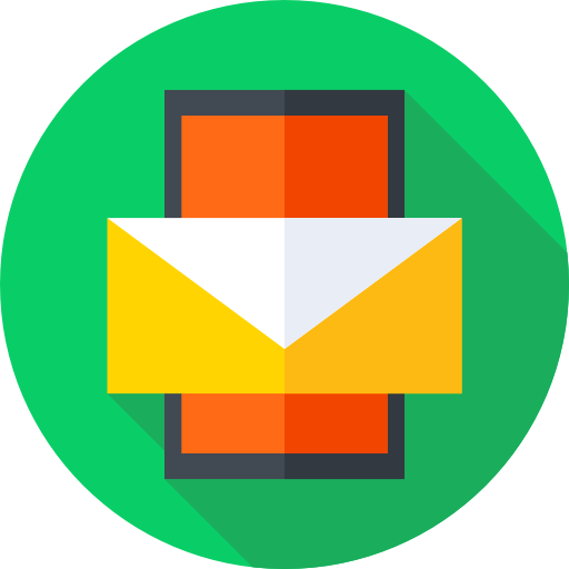 mail Flat Circular Flat icon