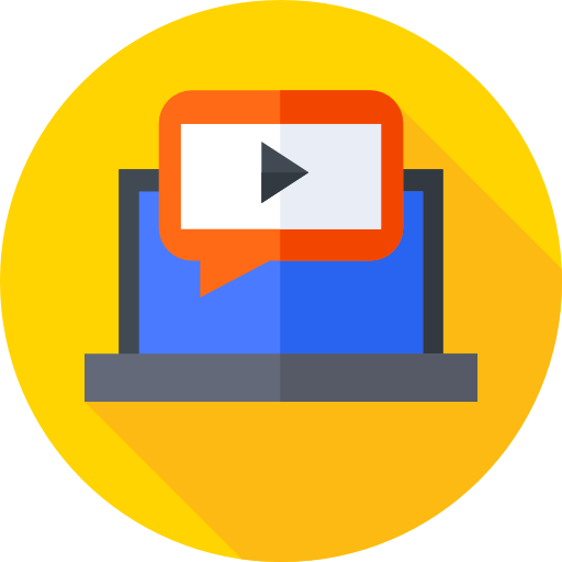 video-chat Flat Circular Flat icon