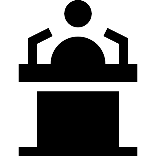 discours Basic Straight Filled Icône