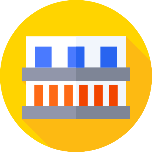Supermarket Flat Circular Flat icon