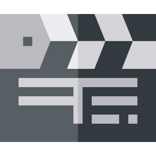 Clapperboard Basic Straight Flat icon