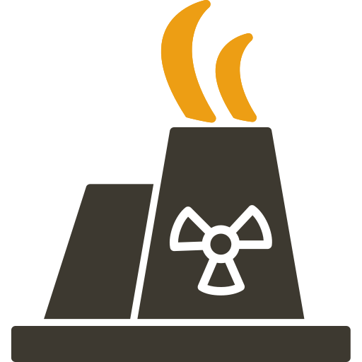 rozszczepienia jądrowego Generic color fill ikona