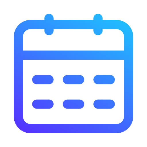 calendario Generic gradient outline icono