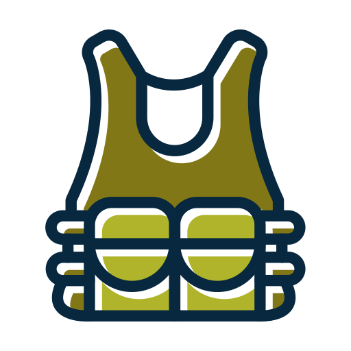 Bullet proof vest Generic color lineal-color icon