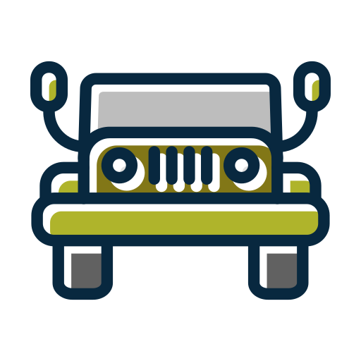 wojskowy jeep Generic color lineal-color ikona