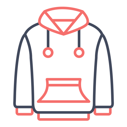 sweatshirt à capuche Generic color outline Icône