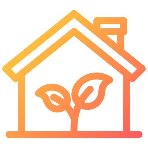 Eco house Generic gradient outline icon