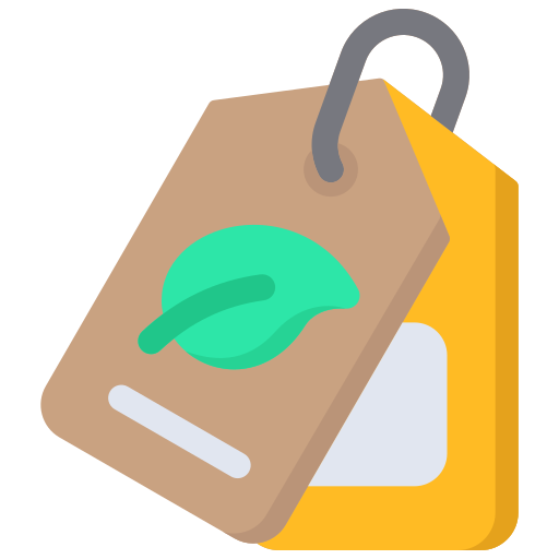 Eco tag Generic color fill icon