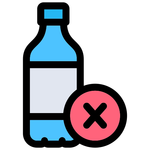 Никаких пластиковых бутылок Generic color lineal-color иконка