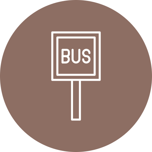 Bus stop Generic color fill icon
