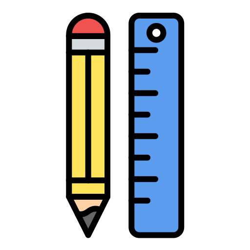 Школьные принадлежности Generic color lineal-color иконка
