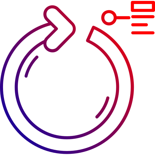 flecha circular Generic gradient outline icono