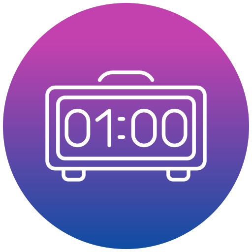 Digital clock Generic gradient fill icon