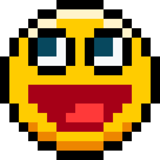 sonrisa Pixel Linear color icono