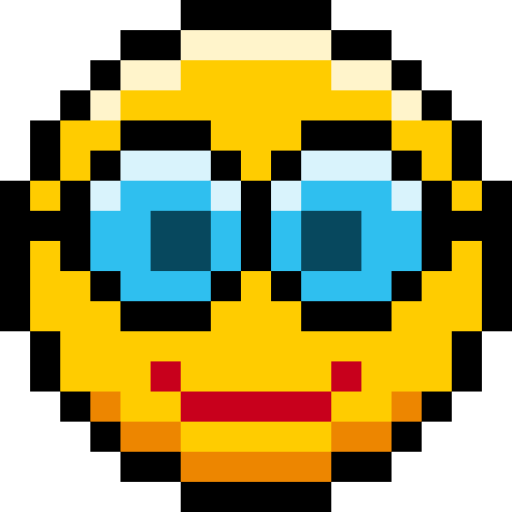 emojis inteligentes Pixel Linear color icono