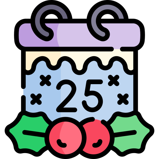Рождественский календарь Kawaii Lineal color иконка
