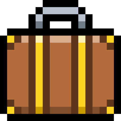 bagagem Pixel Linear color Ícone