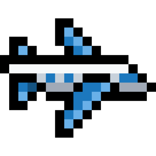 비행기 Pixel Linear color icon