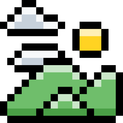 山 Pixel Linear color icon