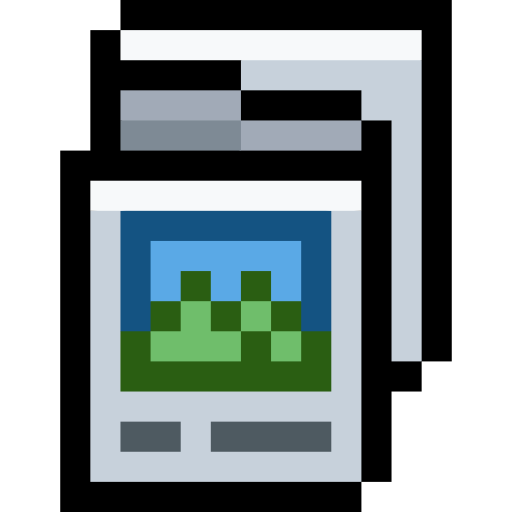 Flyer Pixel Linear color icon