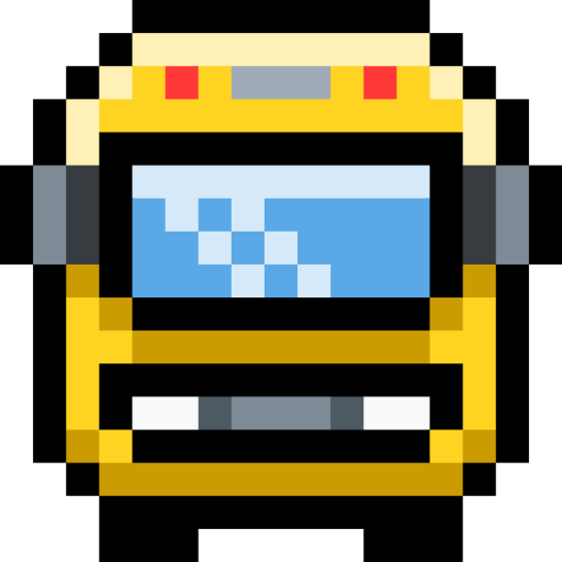 bus Pixel Linear color icoon