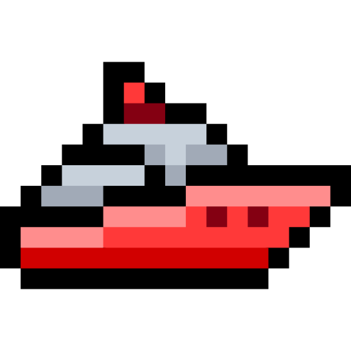Yatch Pixel Linear color icon
